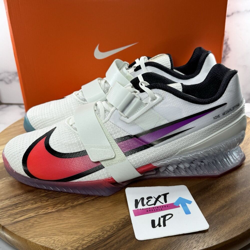 Mens 14-Nike Romaleos 4 Pale Ivory Hyper Violet Weightlifting Shoes CN9662-100